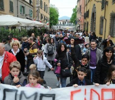 Una protesta del comitato 