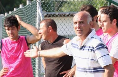Domenico Pennacchia e nel riquadro in alto il presidente provinciale Figc, Falco 