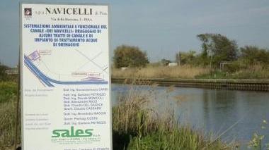 Un tratto del canale dei Navicelli