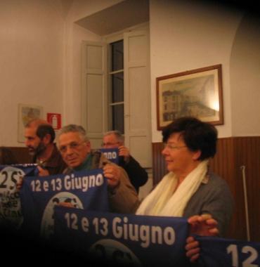I membri del Comitato durante il consiglio comunale 