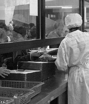 Una delle cucine scolastiche    