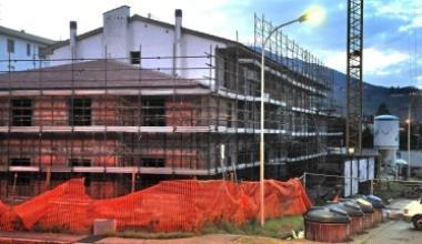 Il cantiere di via Allende dove si &egrave; verificato linfortunio             