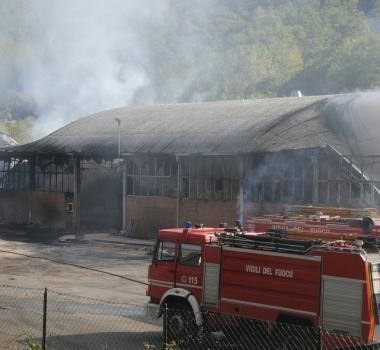 Lincendio divampato alla Ste.mar a ottobre 