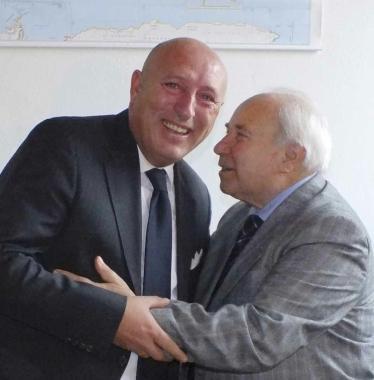 Fabrizio Lucchesi col presidente Battini 