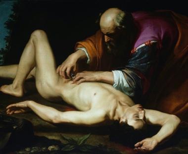 Il Buon samaritano di Riminaldi, una delle opere esposte 