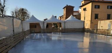 La pista allestita a Cascina 
