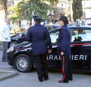 Un intervento dei carabinieri 