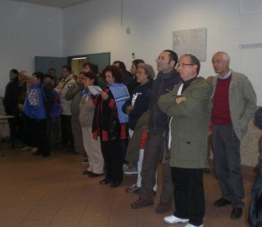 Un gruppo di militanti nei comitati 
