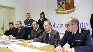 La conferenza stampa in questura per illustrare l’operazione “Giuda Iscariota”