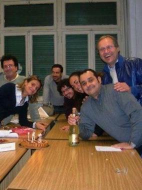 Masoni (in alto a destra) con altri autori del gruppo 