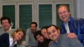 Masoni (in alto a destra) con altri autori del gruppo
