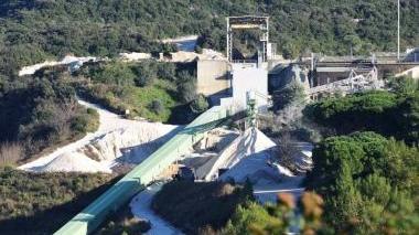 Un impianto della cava Solvay a San Carlo