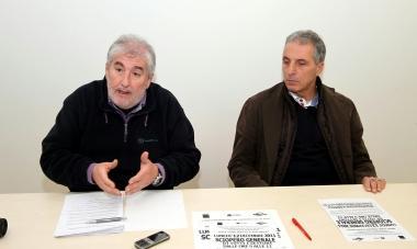 Da sinistra Mario Batistini (Cgil) e Nicola Longo (Cisl)   