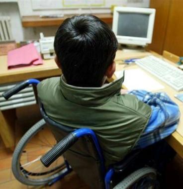 Uno studente disabile  