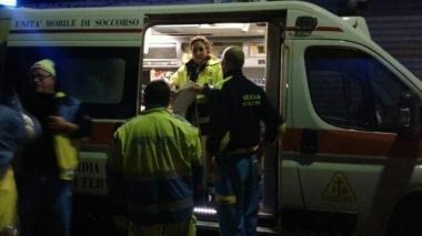 I soccorsi al ferito in via Cavallotti