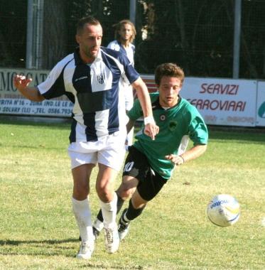 Giglioli durante la partita contro il Tuttocuoio 