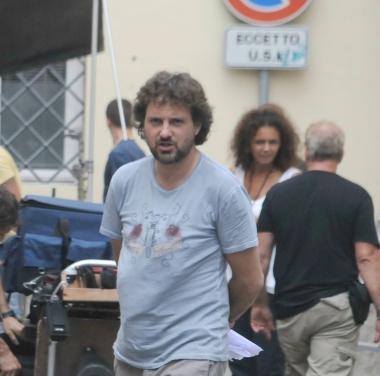 Leonardo Pieraccioni sul set nei giorni in cui ha girato il suo film a Lucca 