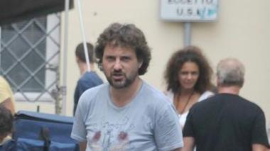 Leonardo Pieraccioni sul set nei giorni in cui ha girato il suo film a Lucca