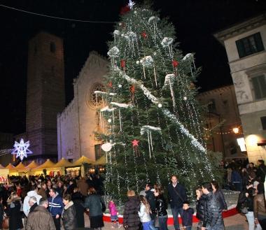 <b>PIAZZA DUOMO.</b> In tanti sotto il grande albero allestito in centro 
