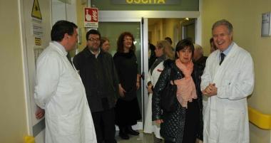 Lingresso del reparto di oculistica con il dottor Marconcini 