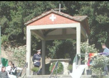 Il cippo eretto in località La Romagna