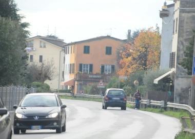 Un tratto di via Pisana 