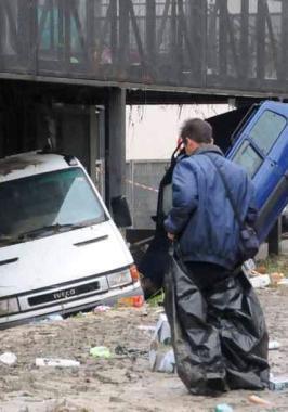 Immagine della alluvione che ha devastato Aulla   