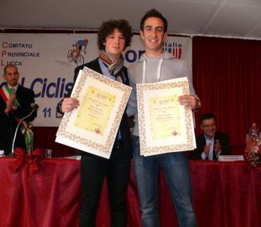 I tricolori Federico Monti e Matteo Mammini appena premiati 
