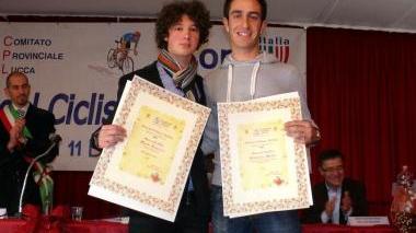 I tricolori Federico Monti e Matteo Mammini appena premiati