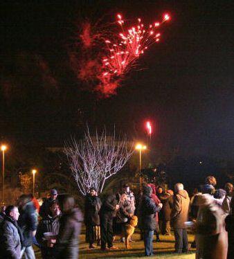 Fuochi dartificio in piazza 