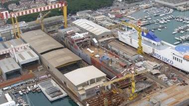 Una veduta dei Nuovi Cantieri Apuania