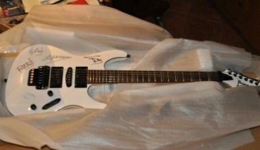 La chitarra di Elio su E-bay per aiutare le famiglie alluvionate
