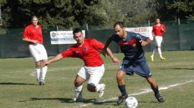 Una fase di gioco in una gara di Terza categoria