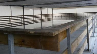 L’ingresso e l’interno della pista di pattinaggio che verrà inaugurata oggi all’’Abetone