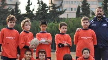 La formazione dell’under 10 del rugby Rosignano