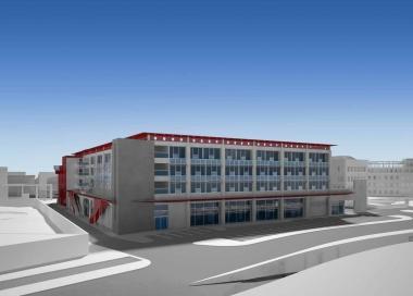 Nel rendering una immagine di come sar&agrave;, una volta finito, lhotel dato in gestione al gruppo Hilton nellarea Ex Breda       