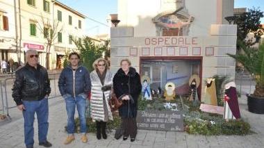 Il presepe allestito dal Comitato pro-ospedale