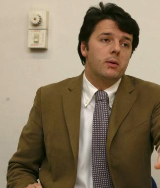 Sotto il sindaco di Firenze Matteo Renzi   