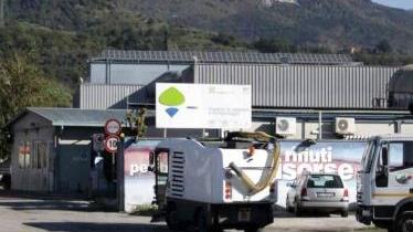 L’ingresso dell’impianto di trattamento rifiuti Cermec