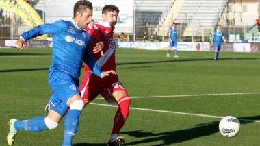 Un’iniziativa di Levan Mchedlidze nel corso del derby contro il Grosseto