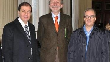A sinistra George Abela con il sindaco Bellandi e il dottor Parra