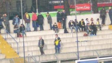 Il settore dei tifosi azzurri