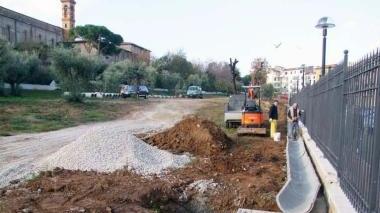 I lavori al parco dell’Orto dei Frati