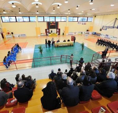 Inaugurazione del palazzetto col sindaco 