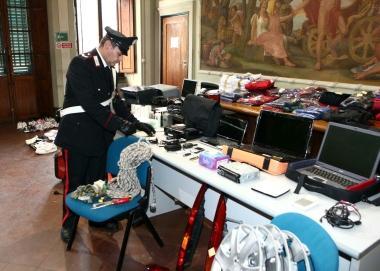 La refurtiva recuperata dai carabinieri 