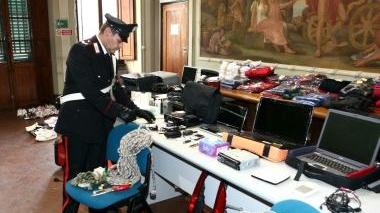 La refurtiva recuperata dai carabinieri