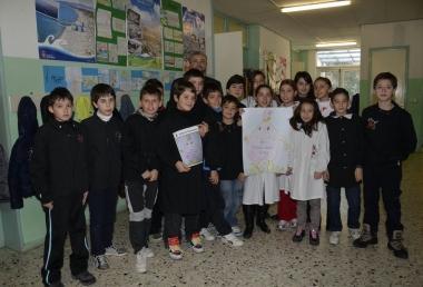 <b>VINCITORI. </b>La classe con il disegno che ha vinto  