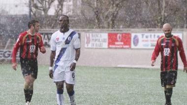 Ken Obodo e i rossoneri sorpresi dalla grandine