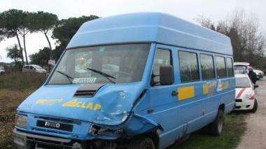 L’autobus coinvolto nell’incidente