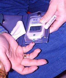 Un reflettometro usato dai diabetici    